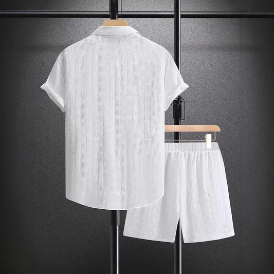 Summer Jacquard Black And White Solid Color Suit by http://Lolyshop.shop