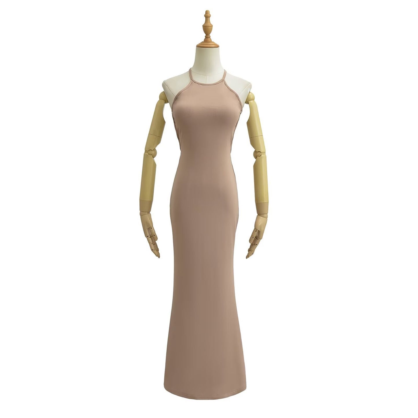 Halter Rope Slim Fit Backless Long Dress