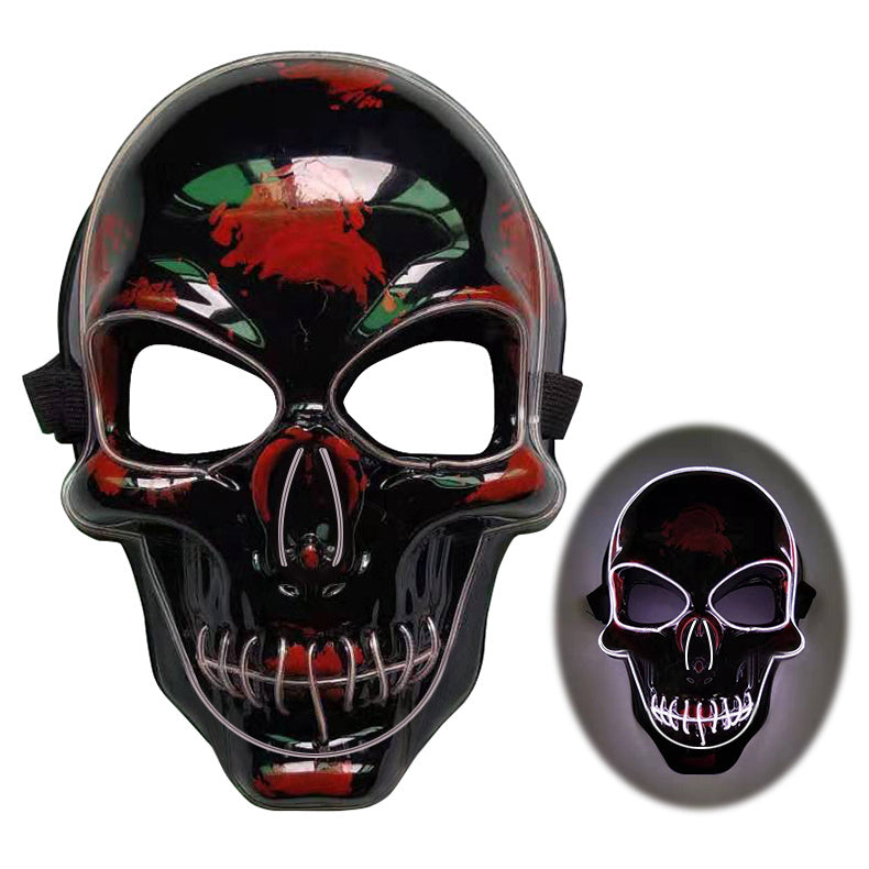 Halloween Skeleton Mask LED Glow Scary Mask by http://Loyshop.shop