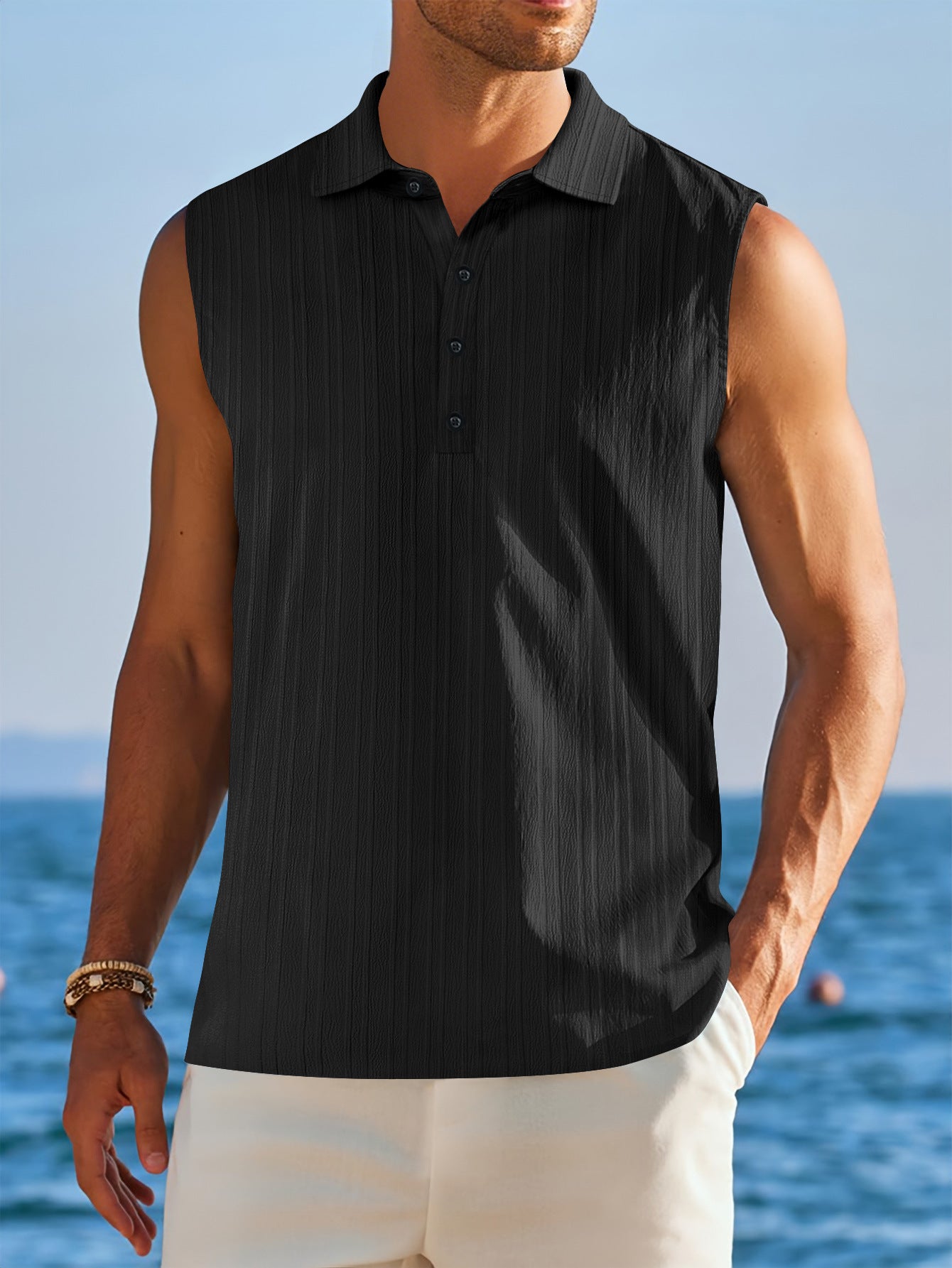 Men's Half-open Tube Sleeveless Bottoming Shirt by http://Lolyshop.shop