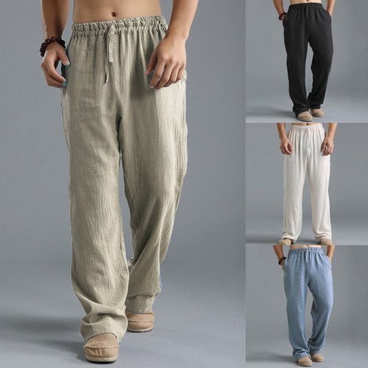 Men's Breathable Linen Loose Casual Sports Pants by http://Lolyshop.shop