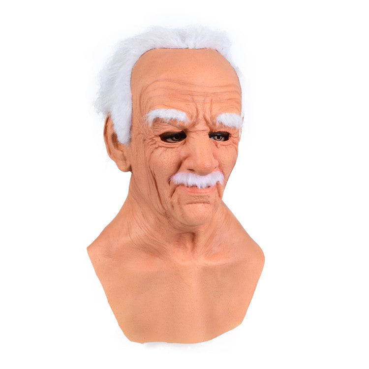 Halloween Granny Mask Latex Headgear Wig Mask by http://Loyshop.shop