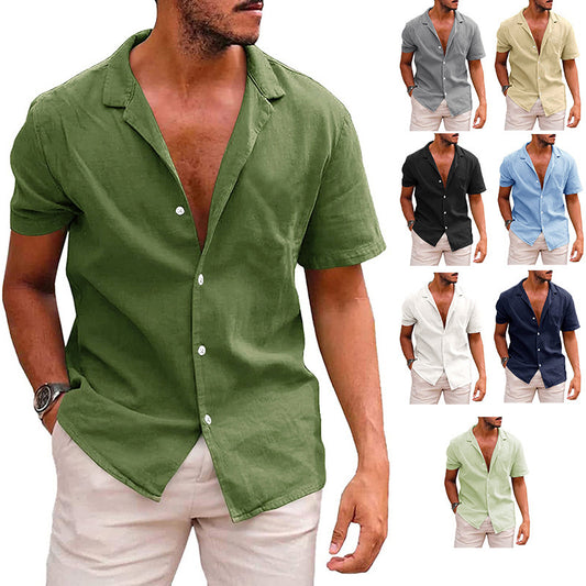 Men's Tops Casual Button Down Shirt Short Sleeve Beach Shirt Summer Mens Clothing by http://Lolyshop.shop