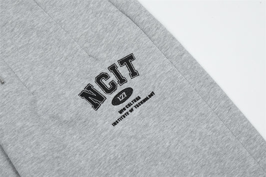 Letter Embroidery Sports Straight Sweatpants Men by http://Lolyshop.shop