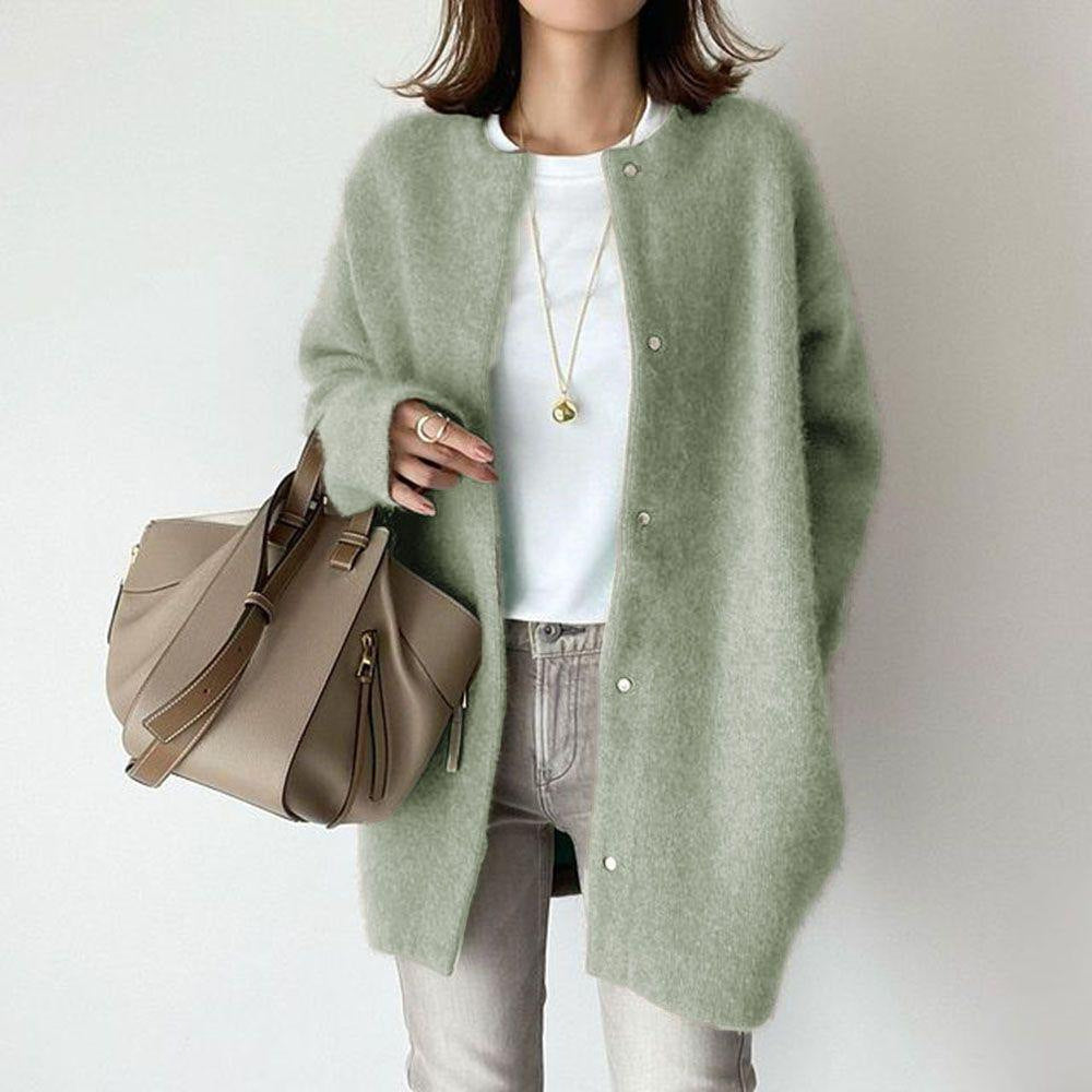 Ins Single Breasted Cardigans Fashion Solid Color Knitted Jacket Women's Autumn Spring Clothing by http://Loyshop.shop