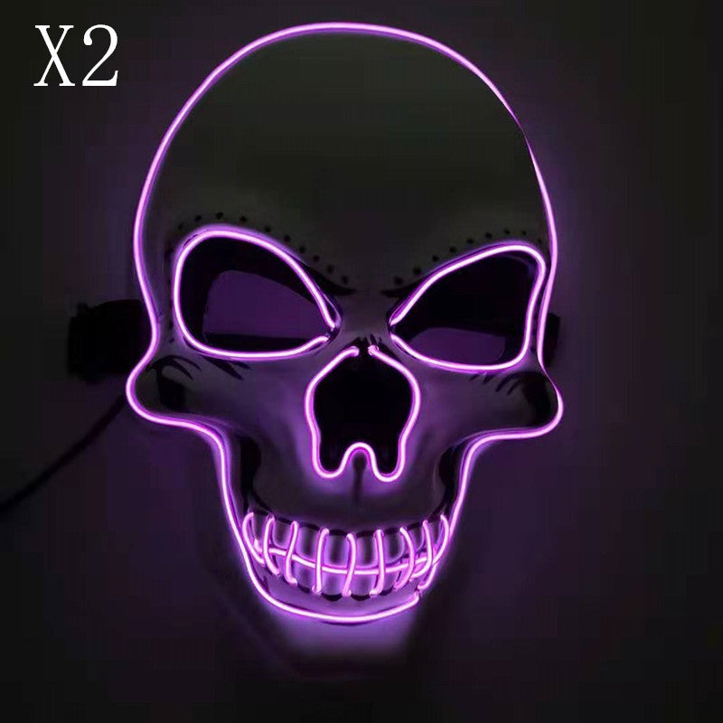Skull LED Glowing Halloween Mask by http://Loyshop.shop