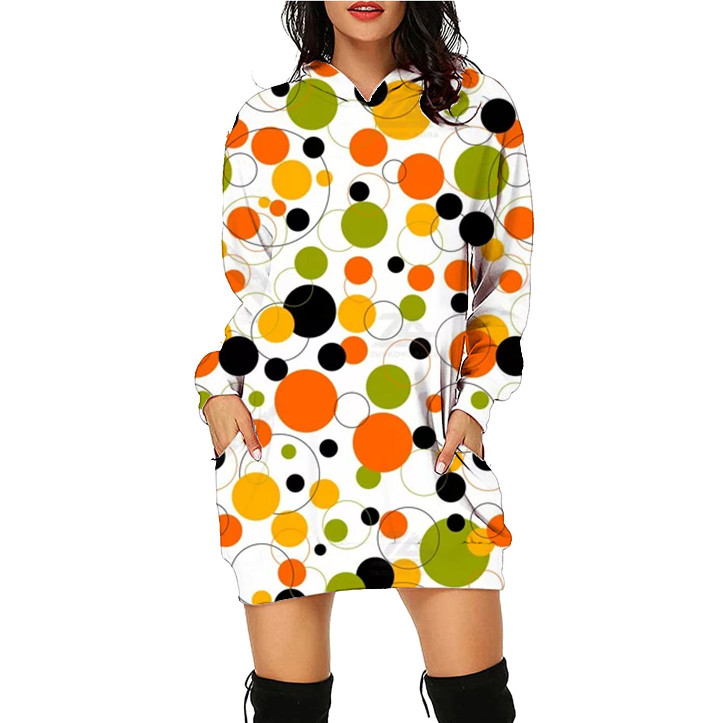 Halloween Print Long Hoodie With Pockets Sweater Long Sleeve Clothes Women by http://Loyshop.shop