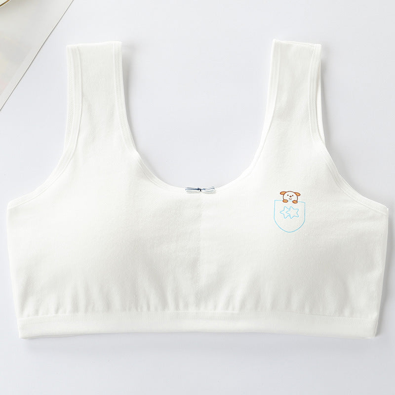 Primary Student Vest Female Junior High Girl High School Underwear Pure Cotton Bra by http://Lolyshop.shop