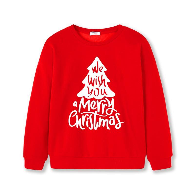 New Kids' Sweater Jacket Long-sleeved Round Collar Overpull Christmas Holiday Cartoon Christmas Tree Children's Clothing Autumn And Winter Clothing by http://Lolyshop.shop