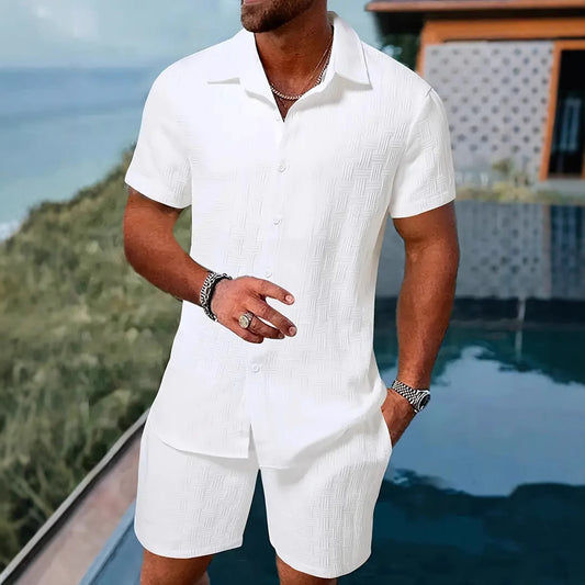 Summer Jacquard Black And White Solid Color Suit by http://Lolyshop.shop