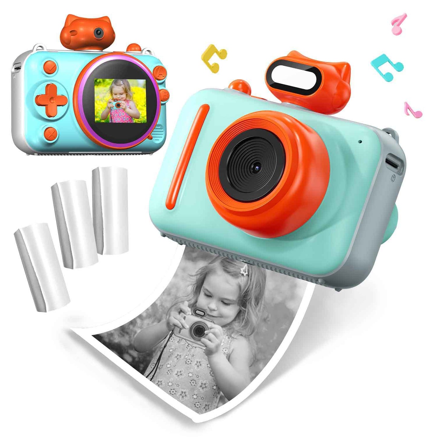 Photo Video HD 20-inch Screen Outdoor Game Colorful Cartoon Children Digital Printing Camera by http://Lolyshop.shop