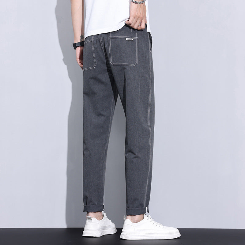 Men's Casual Loose Straight Trousers by http://Lolyshop.shop