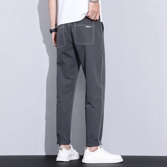 Men's Casual Loose Straight Trousers by http://Lolyshop.shop