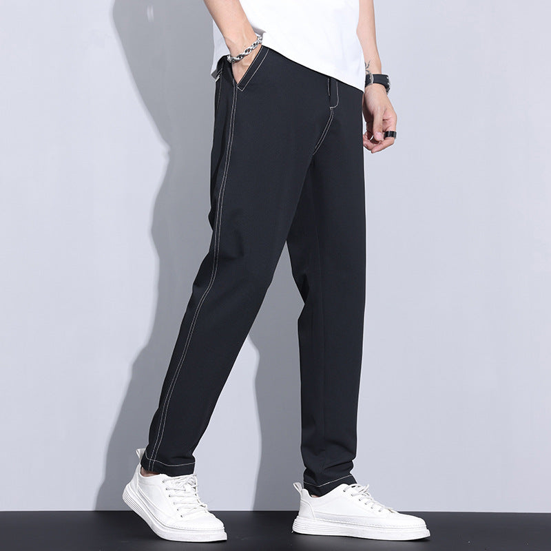 Men's Casual Loose Straight Trousers by http://Lolyshop.shop