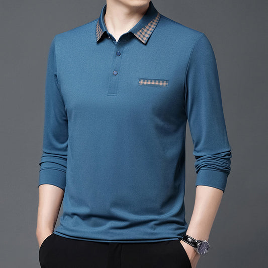 Solid Color Casual Dad Long-t-shirt by http://Lolyshop.shop