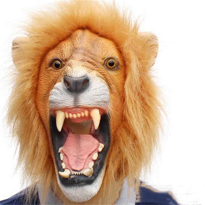 Halloween Prom Play Cute Lion Latex Mask by http://Lolyshop.shop