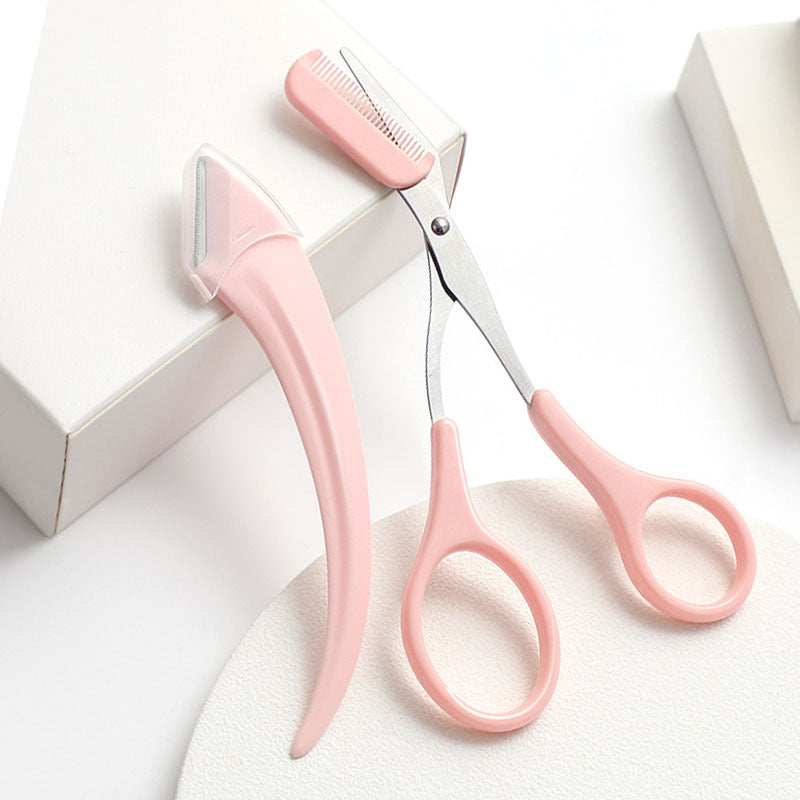 Eyebrow Trimming Knife With Comb Curved Moon Small Beauty Supplies Gadgets by http://Lolyshop.shop