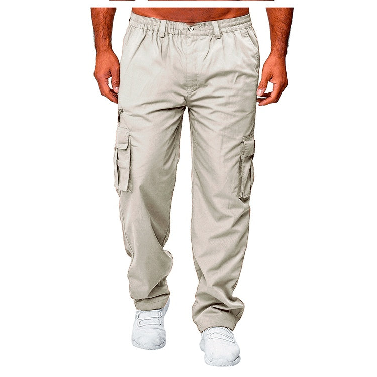 Men's Casual Multi-pocket Loose Straight Cargo Pants by http://Lolyshop.shop