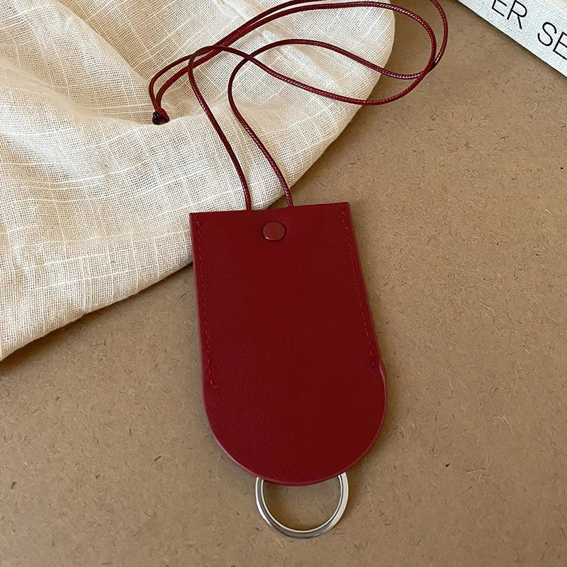 Simple Personalized Multifunctional Leather Sunglasses Clip Organizer Necklace Creative Cute Pouch Pendant Sweater Chain Jewelry