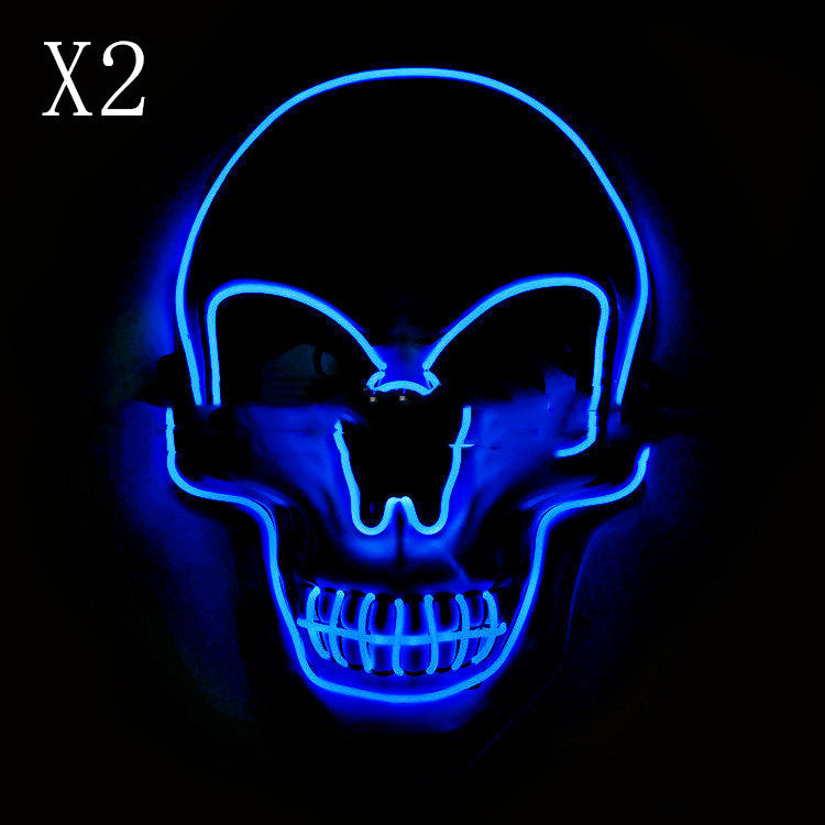 Skull LED Glowing Halloween Mask by http://Loyshop.shop