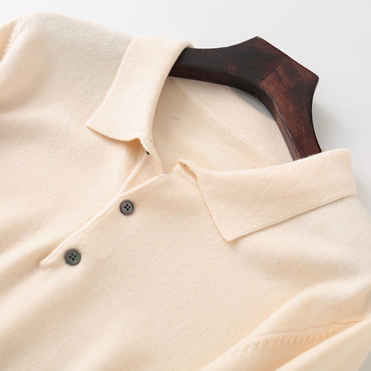 Knitted Sweater Men's Clothing Polo Collar Pullover by http://Lolyshop.shop
