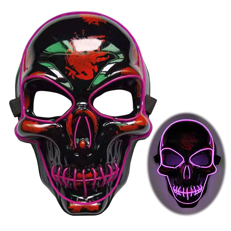Halloween Skeleton Mask LED Glow Scary Mask by http://Loyshop.shop