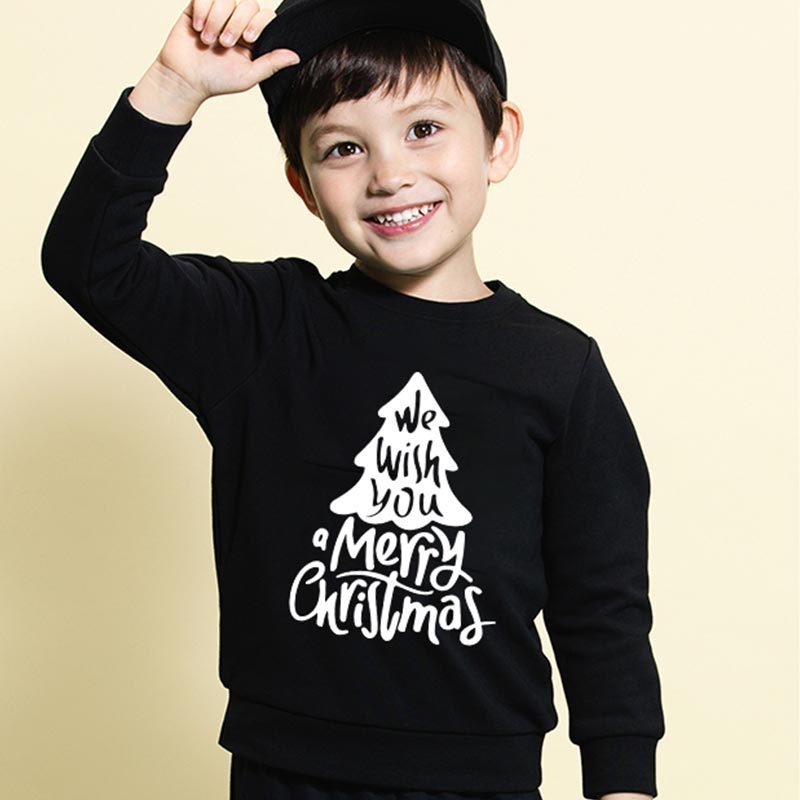 New Kids' Sweater Jacket Long-sleeved Round Collar Overpull Christmas Holiday Cartoon Christmas Tree Children's Clothing Autumn And Winter Clothing by http://Lolyshop.shop
