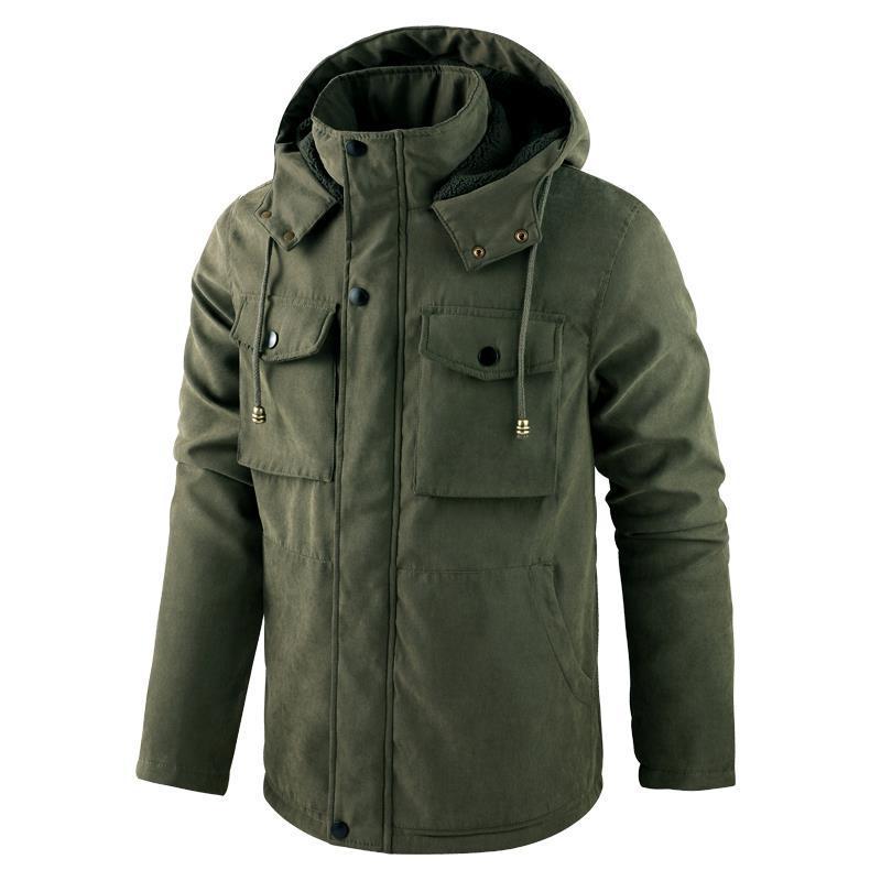 Thick Detachable Hat Lambswool Jacket by http://Lolyshop.shop