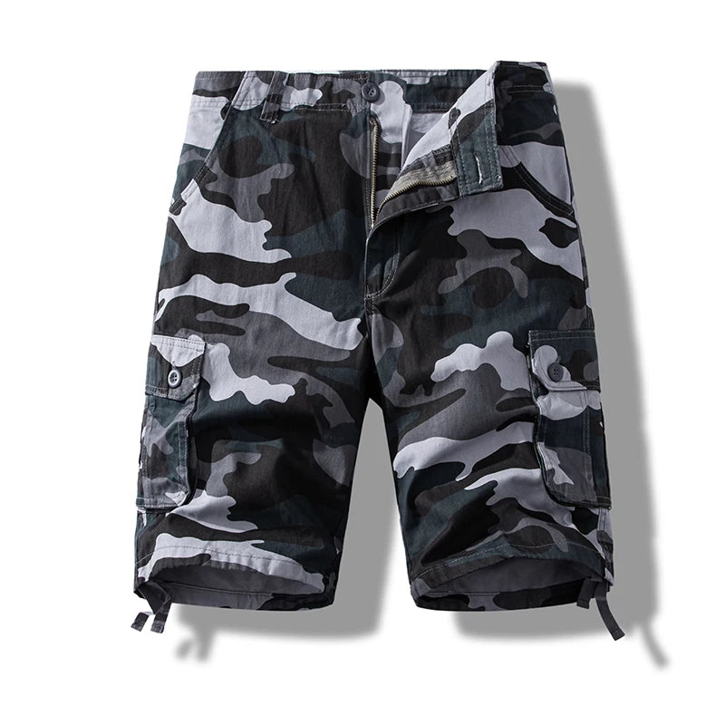 Men's Cotton Shorts Cargo Knee Pants Tactical Casual Sports Shorts Man Hiking Fishing Y2K Clothes