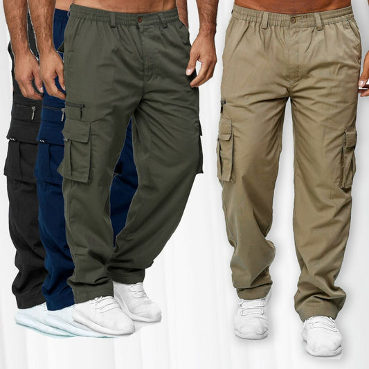 Men's Casual Multi-pocket Loose Straight Cargo Pants by http://Lolyshop.shop