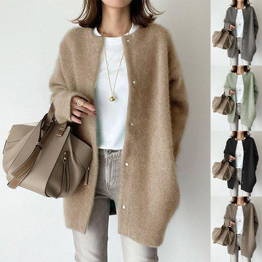 Ins Single Breasted Cardigans Fashion Solid Color Knitted Jacket Women's Autumn Spring Clothing by http://Loyshop.shop