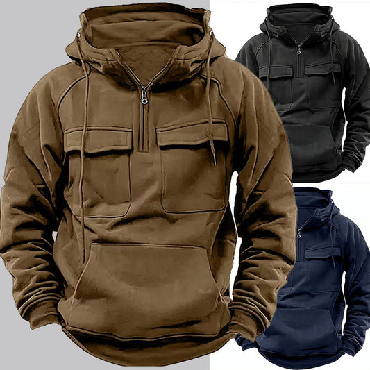 Men's Zip-up Hoodies Sweatshirt With Drawstring And Pocket Design Fashion Casual Sports Sweatshirt by http://Loyshop.shop
