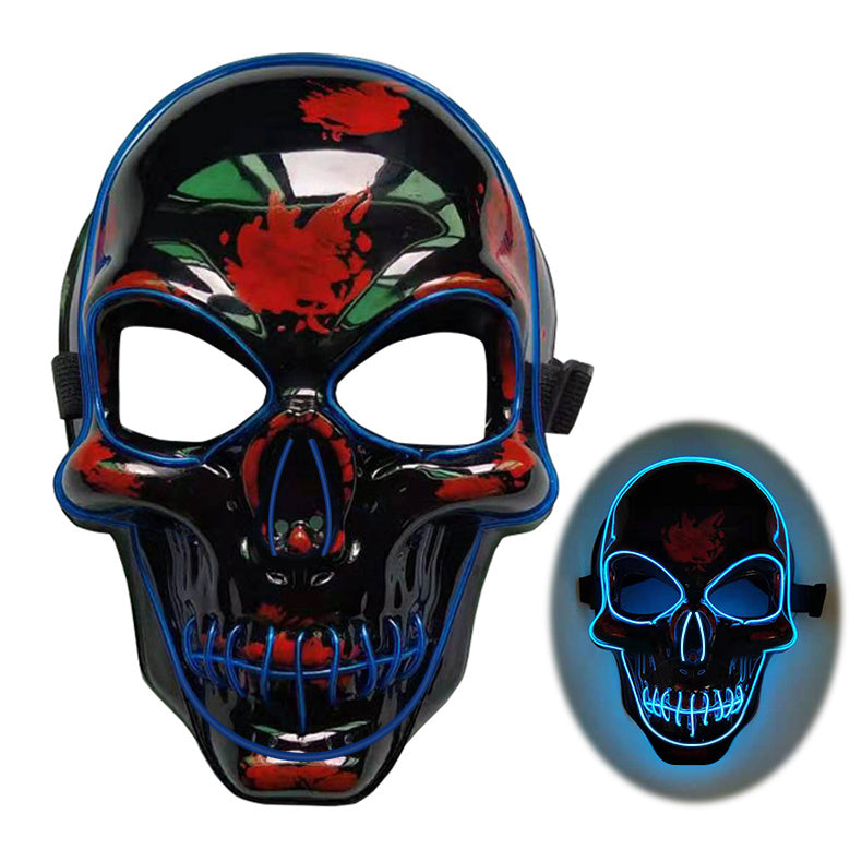 Halloween Skeleton Mask LED Glow Scary Mask by http://Loyshop.shop