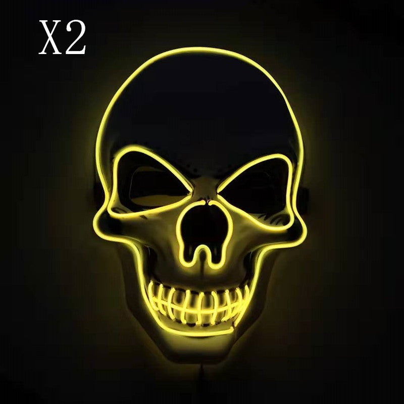 Skull LED Glowing Halloween Mask by http://Loyshop.shop