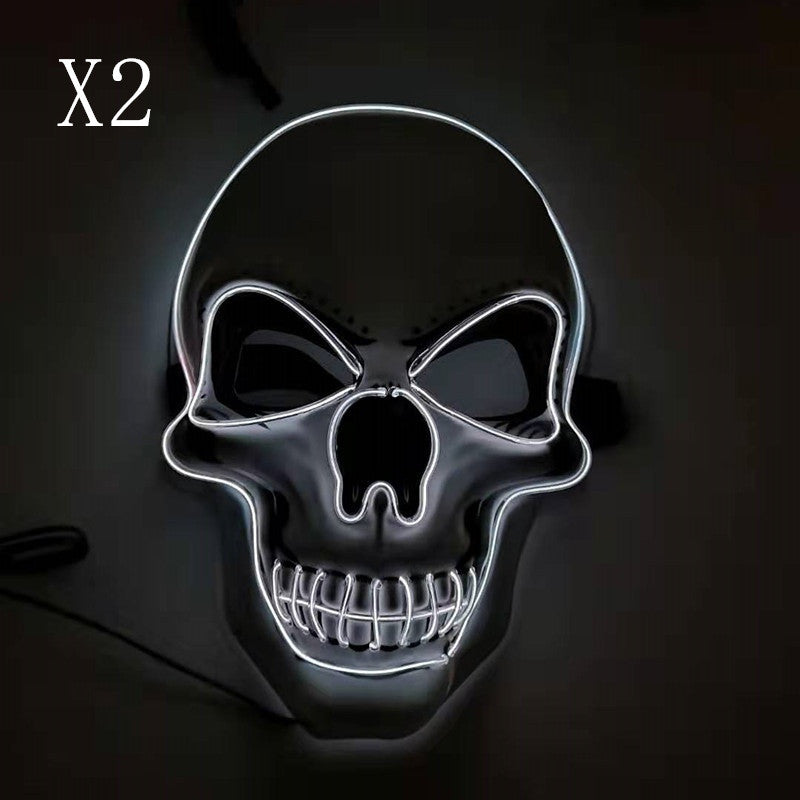 Skull LED Glowing Halloween Mask by http://Loyshop.shop
