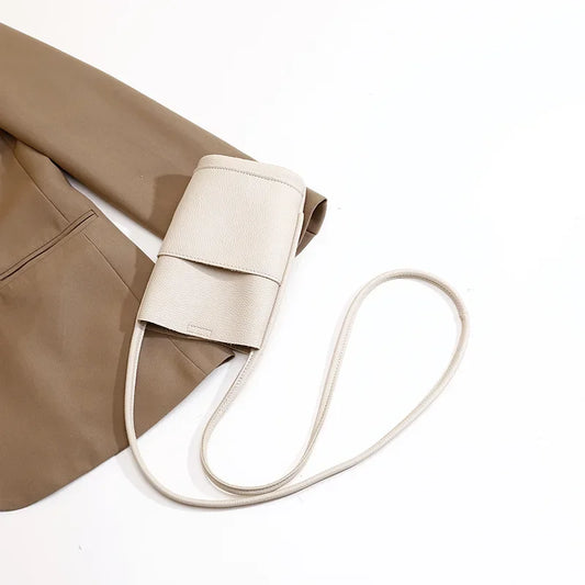Soft Leather Phone Bag Women's Crossbody Mini Bag 2025 New Trendy Versatile Soild Color Cute Mini Bucket Bags Ladies Hand Bags