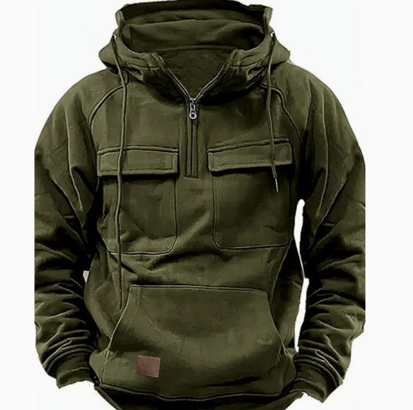 Men's Zip-up Hoodies Sweatshirt With Drawstring And Pocket Design Fashion Casual Sports Sweatshirt by http://Loyshop.shop