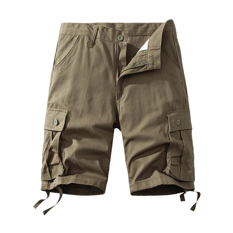 Men's Cotton Shorts Cargo Knee Pants Tactical Casual Sports Shorts Man Hiking Fishing Y2K Clothes