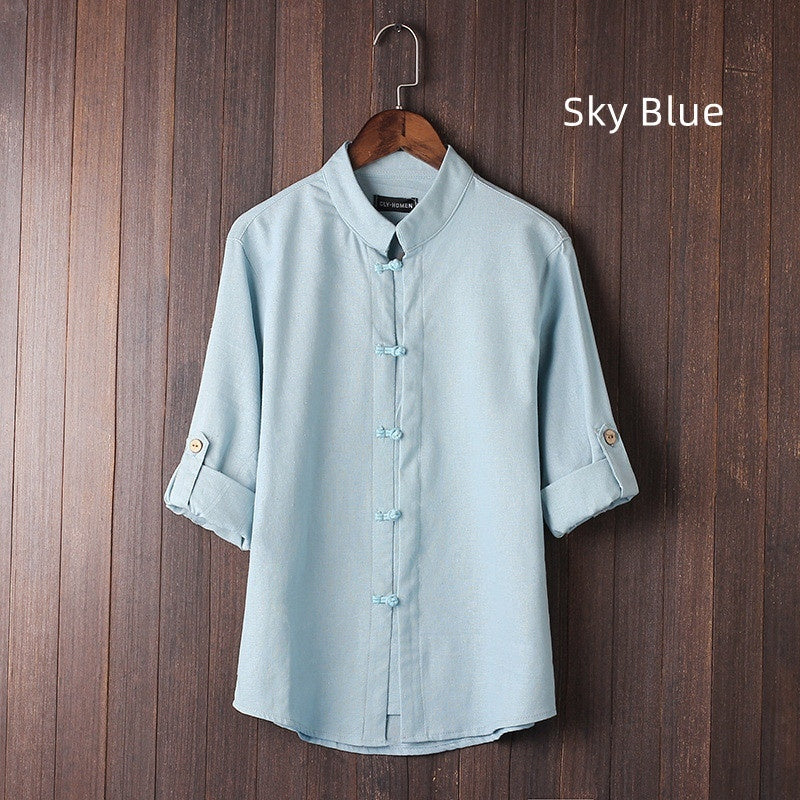 Men's Linen Vintage Plus Size Shirt by http://Lolyshop.shop