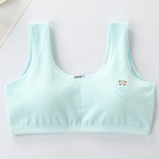 Primary Student Vest Female Junior High Girl High School Underwear Pure Cotton Bra by http://Lolyshop.shop