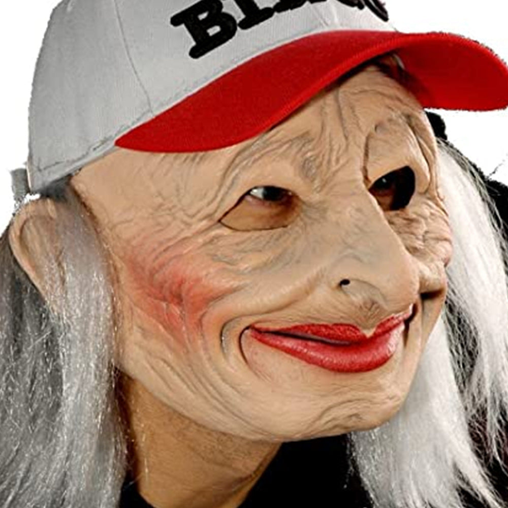 Halloween Granny Mask Latex Headgear Wig Mask by http://Loyshop.shop