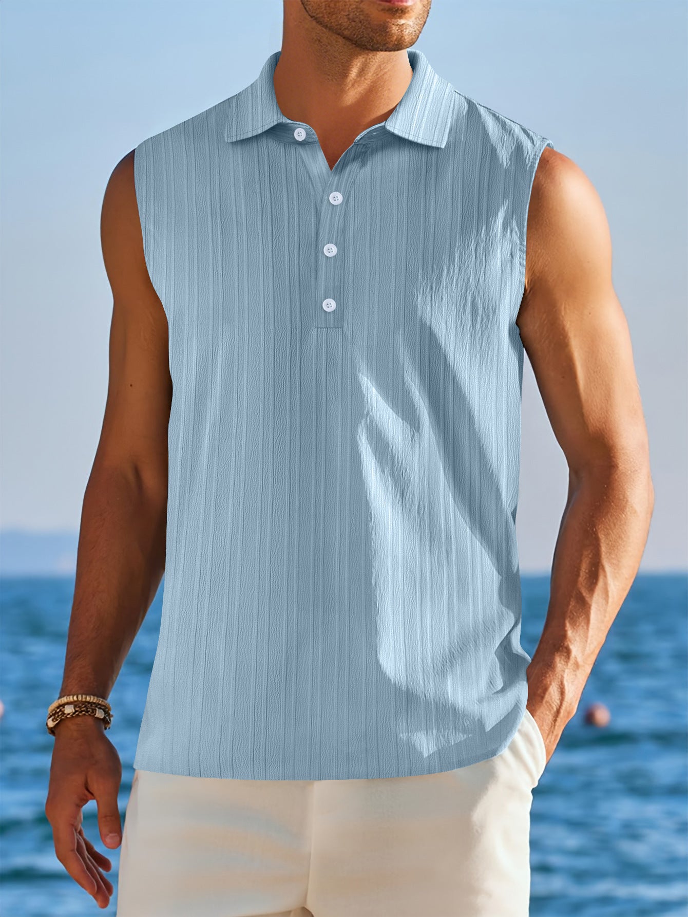 Men's Half-open Tube Sleeveless Bottoming Shirt by http://Lolyshop.shop