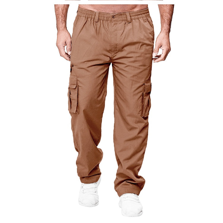Men's Casual Multi-pocket Loose Straight Cargo Pants by http://Lolyshop.shop