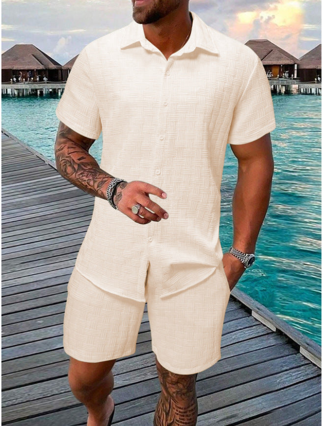 Summer Jacquard Black And White Solid Color Suit by http://Lolyshop.shop