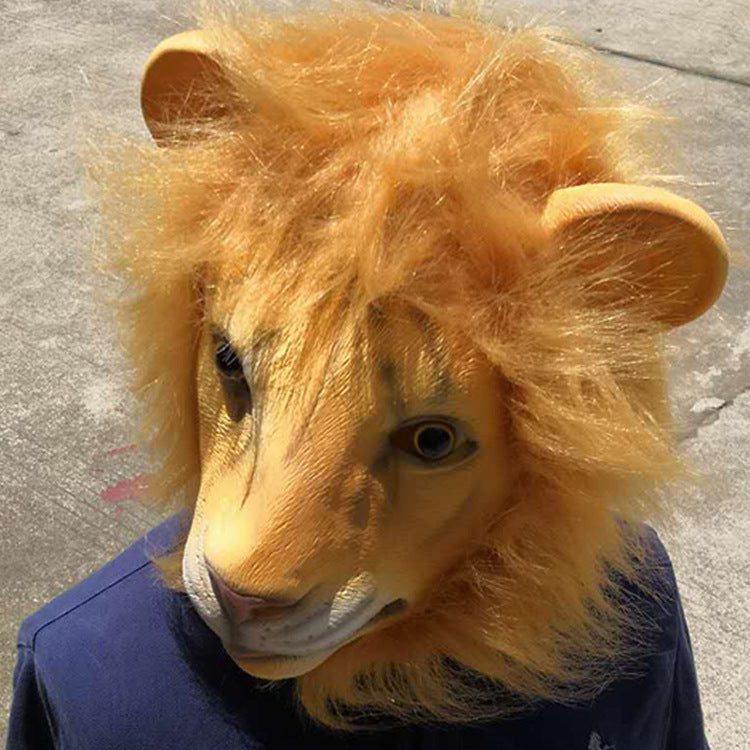 Halloween Prom Play Cute Lion Latex Mask by http://Lolyshop.shop