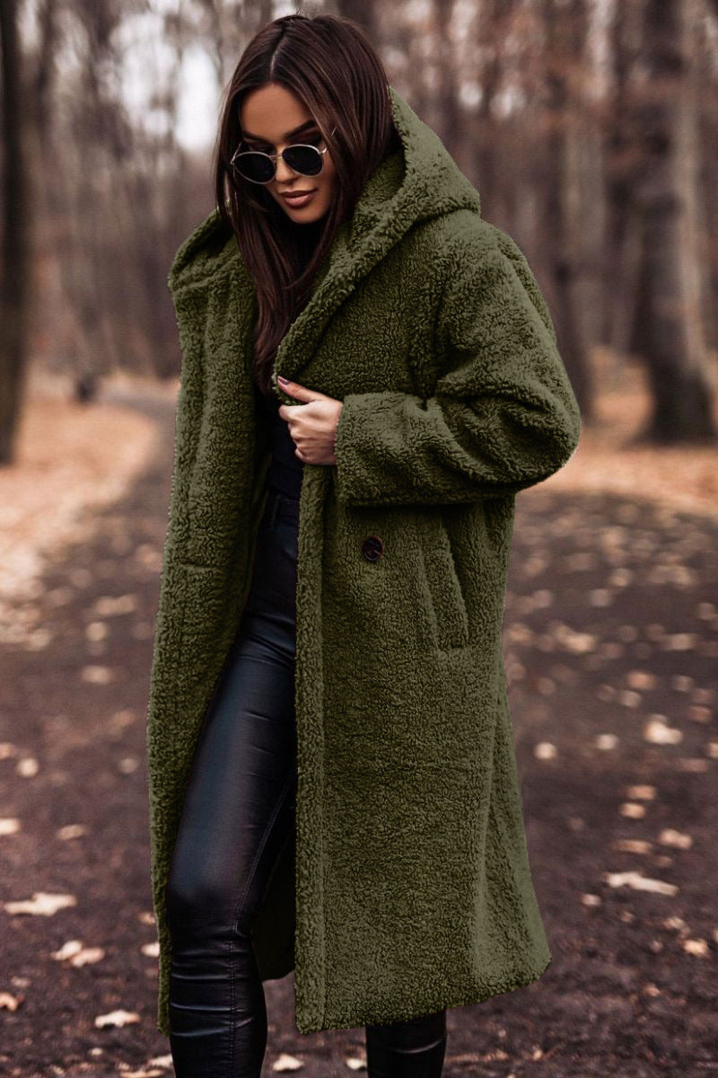Autumn Winter Fashion Elegant Long Coat Woman Plush Warm Faux Fleece Coat Women Teddy Jacket Female Teddy Coat Outwear Ladies by http://Loyshop.shop