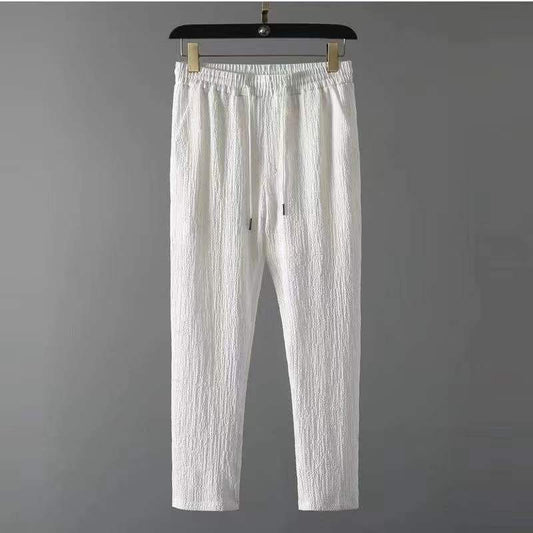 Leisure Suit Summer Loose Short Sleeve Top And Drawstring Trousers Fashion Mens Clothing by http://Lolyshop.shop