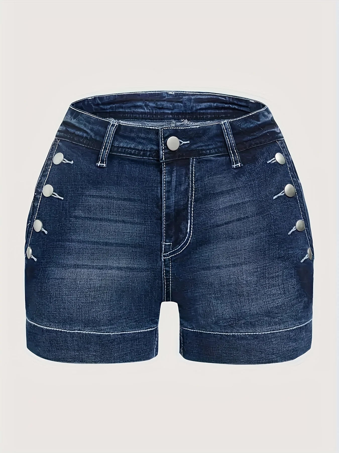 Summer New Women Korean Denim Shorts Pants Lady Mid-Waist Elastic Slim Fit Hot Pants Female Sexy Deep Blue Hip Wrapping Jeans by http:// Lolyshop.shop