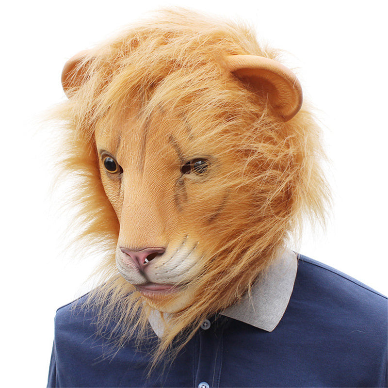 Halloween Prom Play Cute Lion Latex Mask by http://Lolyshop.shop