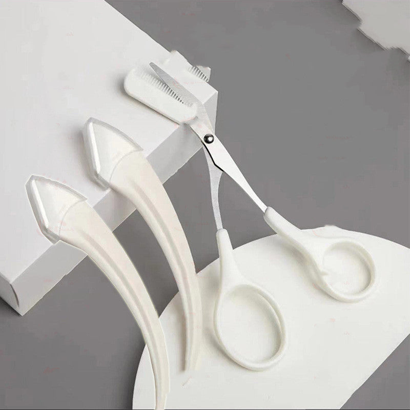 Eyebrow Trimming Knife With Comb Curved Moon Small Beauty Supplies Gadgets by http://Lolyshop.shop